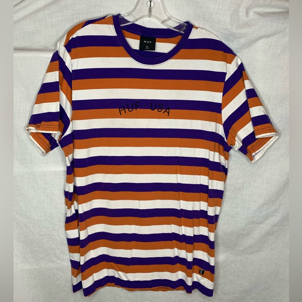 HUF striped short sleeve T shirt